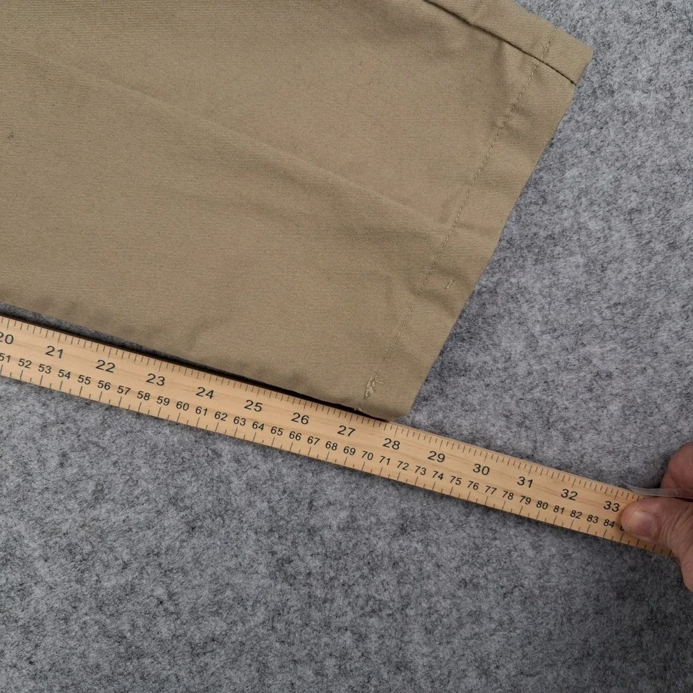 Lee Total Freedom Khaki Pants Mens 38x29 Tan Relaxed Fit Chino Trousers